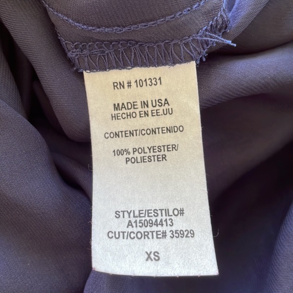 Charlotte Russe metallic blue satin blouse size XS - Picture 8 of 9